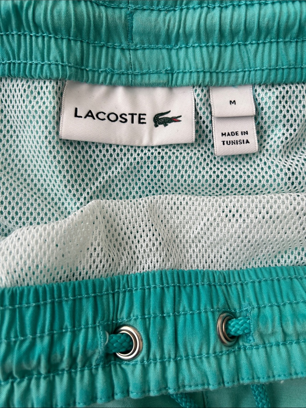 Izod Lacoste Turquoise Swim Trunks - Picture 2 of 3